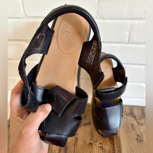 Dr. Martens MOBY II LEATHER VELCRO SANDALS in Black, EUC! WOMEN’S SZ 5 - Picture 6 of 8